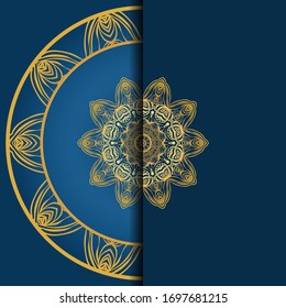 Templates Card With Mandala Design. Heathcare, Lifestyle Flyer. Vector Illustration. 