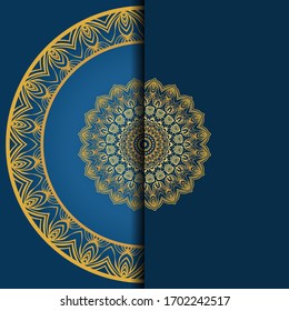 Templates Card With Mandala Design. Heathcare, Lifestyle Flyer. Vector Illustration. 