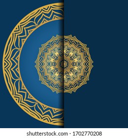 Templates Card With Mandala Design. Heathcare, Lifestyle Flyer. Vector Illustration. 