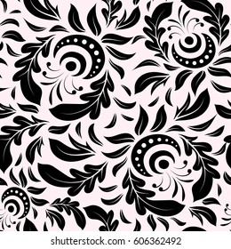 Templates for carpets, textiles, wallpaper and any surface. Vector seamless pattern of duotone ornament on a neutral background. Oriental, doodle ornament.