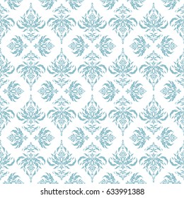 Templates for carpets, textiles, wallpaper and any surface. Vector seamless pattern of blue ornament on a white background. Oriental, ornament.