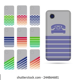 Templates for case phone set