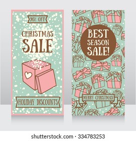 templates for christmas sale banners, vector illustration