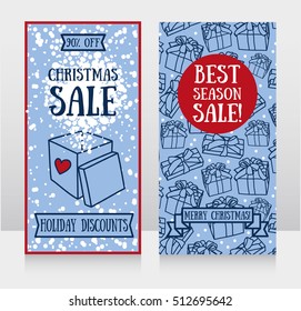 templates for christmas sale banners, vector illustration