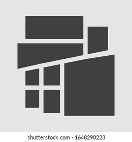 Templates collage eight frames, photos, parts pictures, illustrations. Vector frame branding presentation. Creative theme with 8 part simple square border layout. Modern minimalistic mood board mockup