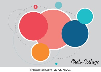 Templates collage five frames photos parts, picture or illustration. Vector frames. Board and branding Presentation. Creative theme.5 photos. 