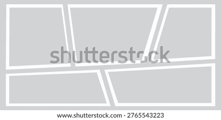 Templates collage five frames photos parts, picture or illustration. Vector frames. Board and branding Presentation. Creative theme.5 photos.