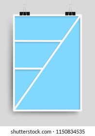 Templates collage four frames, photos, parts, picture or illustration. Vector frames. Board and branding Presentation. Creative theme. Moodboard. Four photos. Poster frame mockup. Collage concept.