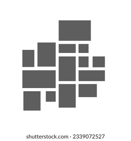 Templates collage frames flat trendy style illustration on white background..eps
