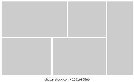 Templates collage frames for photo or illustration.  Vector frames. Board and branding Presentation. Creative theme