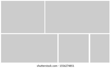 Templates collage frames for photo or illustration.  Vector frames. Board and branding Presentation.  Logo Template, Collage Frames with Universal Colour Palette. 