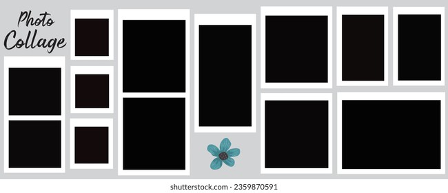 Templates collage frames for photo or illustration. Vector, new collections 