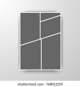 Templates collage frames for photo or illustration. Vector.