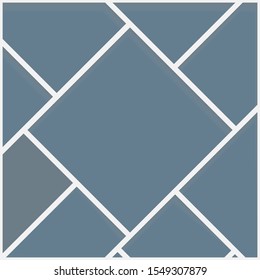 Vorlagen sammeln neun Rahmen, Fotos, Einzelbilder, Illustrationen. Vektorillustration Rahmen Branding Präsentation. Kreatives Thema mit 9-teiligem einfachem quadratischem Rahmen. Modernes minimalistisches Stimmungsbrett ist aufgetaucht.