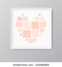 Templates collage nineteen frames, photos, parts, pictures. Nineteen vector photos for your love, family, friendship, relationship. Posters mockup wall. Collages frame celebration wedding concept.