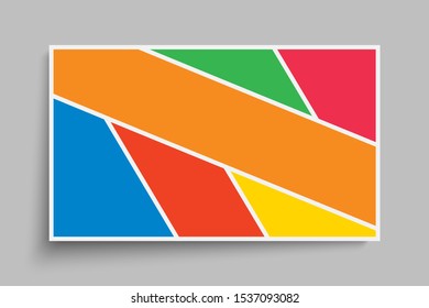 Templates collage six frames photos parts, picture or illustration. Vector frames. Board and branding Presentation. Creative theme. Moodboard. 6 photos. Poster frame mockup. Collage concept.