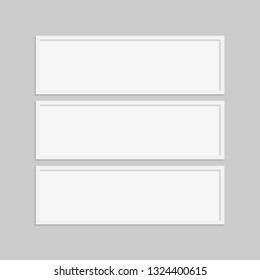 Templates collage three frames photos parts, picture or illustration. Vector frames. Board and branding Presentation. Creative theme. Moodboard. Three photos. Poster frame mockup. Collage concept.