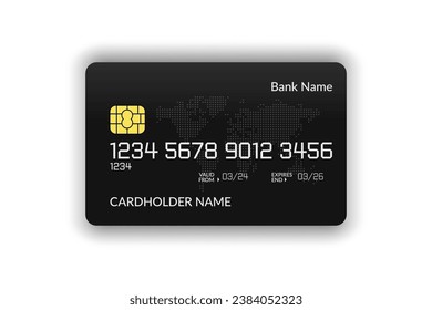 Templates of credit card design. Set of Credit Card vector mockups isolated on a white background.