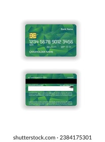 Templates of credit card design. Set of Credit Card vector mockups isolated on a white background.