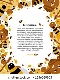 Templates for the design of honey labels and packaging for apiary and beekeeping products. National Honey Bee Day.

