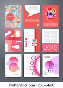 Templates. Design Set of Web, Mail, Brochures. Mobile, Technology, and Infographic Concept. Modern flat and line icons. SaaS, web app design template. Mobile interface. UI template. Web UI app design.