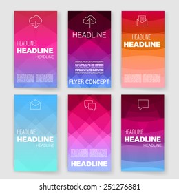 Templates. Design Set of Web, Mail, Brochures. Mobile, Technology, App and Infographic Concept. 