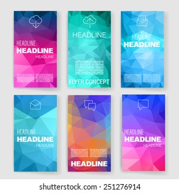 Templates. Design Set of Web, Mail, Brochures. Mobile, Technology, App and Infographic Concept. 