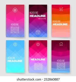 Templates. Design Set of Web, Mail, Brochures. Mobile, Technology, and Infographic Concept. Modern flat and line icons. SaaS, web app design template. Mobile interface. UI template. Web UI app design.