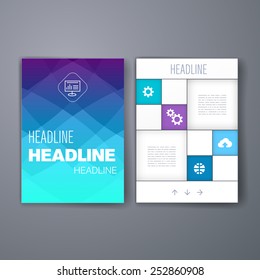 Templates. Design Set of Web, Mail, Brochures. Mobile, Technology, and Infographic Concept. Modern flat and line icons. SaaS, web app design template. Mobile interface. UI template. Web UI app design.