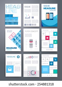 Templates. Design Set of Web, Mail, Brochures. Mobile, Technology, and Infographic Concept.  SaaS, web app design template. Mobile interface. UI template. Web UI app design.