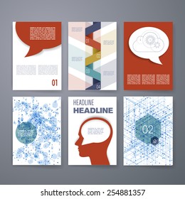 Templates. Design Set of Web, Mail, Brochures. Mobile, Technology, and Infographic Concept.  SaaS, web app design template. Mobile interface. UI template. Web UI app design.