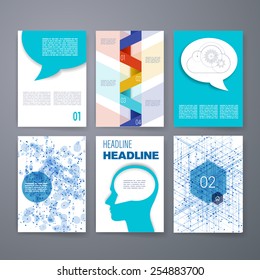 Templates. Design Set of Web, Mail, Brochures. Mobile, Technology, and Infographic Concept. Modern flat and line icons. SaaS, web app design template. Mobile interface. UI template. Web UI app design.