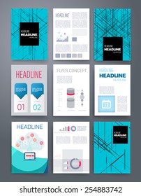 Templates. Design Set of Web, Mail, Brochures. Mobile, Technology, and Infographic Concept. Modern flat and line icons. SaaS, web app design template. Mobile interface. UI template. Web UI app design.
