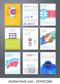 Templates. Design Set of Web, Mail, Brochures. Mobile, Technology, and Infographic Concept. Modern flat and line icons. SaaS, web app design template. Mobile interface. UI template. Web UI app design.