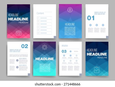 Templates. Design Set of Web, Mail, Brochures. Mobile, Technology, and Infographic Concept. Modern flat and line icons. SaaS, web app design template. Mobile interface. UI template. Web UI app design