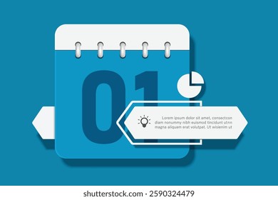 Templates for designing appointment schedules or appointment reminders, date calendars with labels for adding notes about what to do each day, infographic for create and design, vector illustration