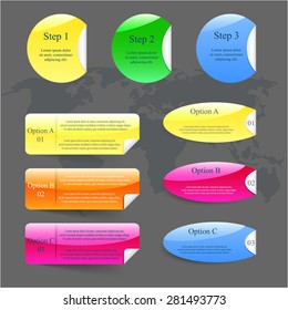 Templates for diagram, graph, presentation and chart with 3 options, parts, steps or processes. Vector infographic 