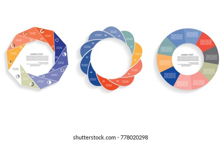 Templates for diagram and presentation, ten steps of process