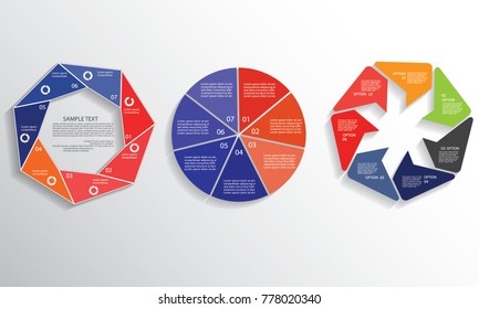 Templates for diagram and presentation, ten steps of process