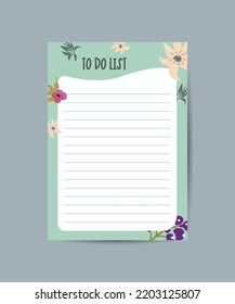 Templates to do list, planner, daily planner, natural themes, leaves, pastel colors