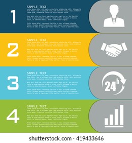Templates with elements for presentations, business and marketing. EPS 10.