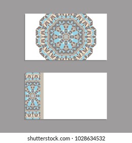 Templates for greeting and business cards, brochures, covers with floral motifs. Oriental pattern. Mandala. Invitation, save the date, RSVP.  Arabic, Islamic, turkish, asian, indian, african motifs.