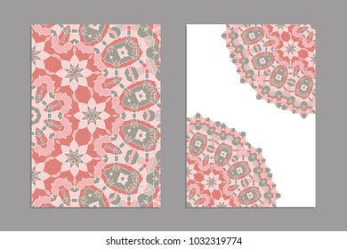 
Templates for greeting and business cards, brochures, covers with floral motifs. Oriental pattern. Mandala. Wedding invitation, save the date, RSVP. Arabic, Islamic, asian, indian, african motifs.