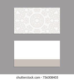 Templates for greeting and business cards, brochures, covers with floral motifs. Oriental  lace  pattern. Mandala. Invitation, save the date, RSVP.  Arabic, Islamic, asian, indian, african motifs.