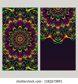 Templates for greeting and business cards. Vector illustration. Oriental pattern with. Mandala. Wedding invitation.