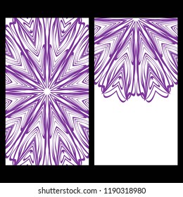 Templates for greeting and business cards. Vector illustration. Oriental pattern with. Mandala. Wedding invitation