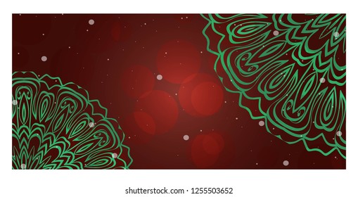 Templates For Greeting And Business Cards. Vector Illustration. Oriental Pattern With. Mandala. Wedding Invitation.