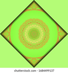Templates for Greeting and Business cards. Vector Illustration. Oriental Pattern with. Mandala. Wedding invitation.