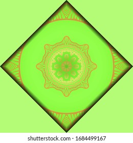 Templates for Greeting and Business cards. Vector Illustration. Oriental Pattern with. Mandala. Wedding invitation.