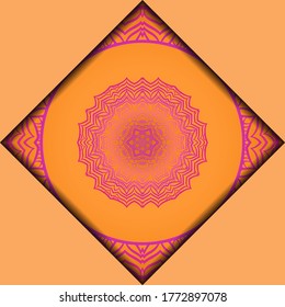 Templates for Greeting and Business cards. Vector Illustration. Oriental Pattern with. Mandala. Wedding invitation.